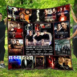 Supernatural 15 Years  Quilt Blanket and Home Decor