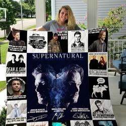Supernatural Quilt Blanket For Fans Ver 17-3 and Home Decor
