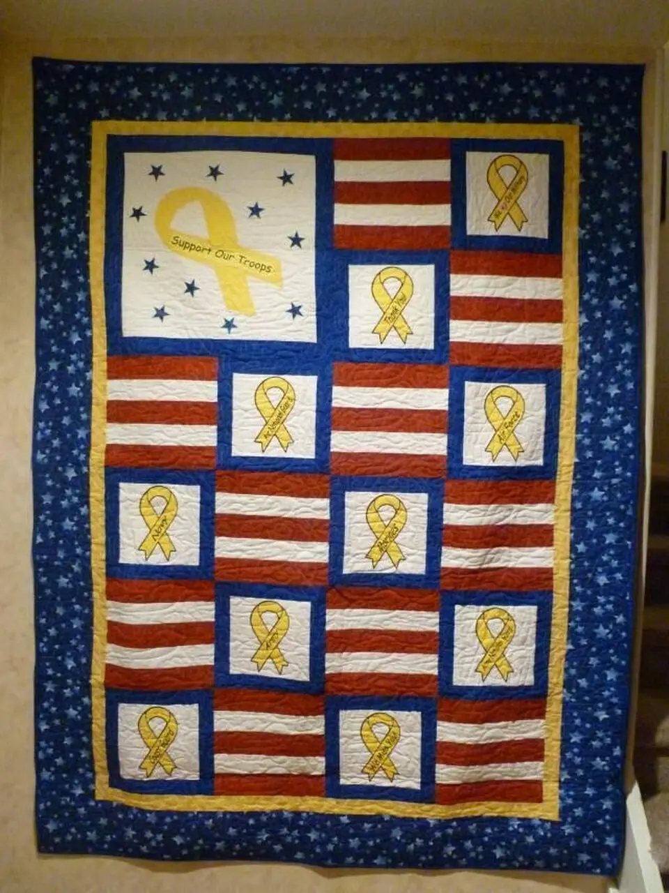 Support The Troops Hur Quilt Bevrbf and Home Decor