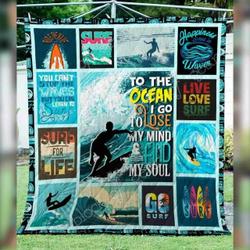 Surfing Blanket Kc1807 Quilt and Home Decor