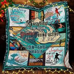 Surfing Cl14100468Mdq Quilt Blanket and Home Decor