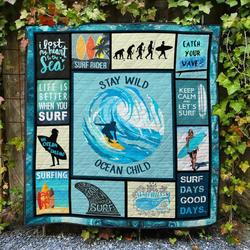 Surfing Ng160707B Tbg Quilt Blanket and Home Decor