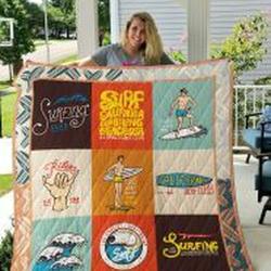 Surfing Quilt Blanket Luk4Uk Dhc0301775Dd and Home Decor