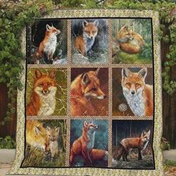 Swift Fox Wildlife Fox Quilt Blanket Great Customized Blanket Gifts For Birthday Thanksgiving Christmas and Home Decor