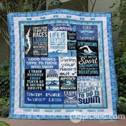 Swim Your Heart Out Pk300572 Quilt Blanket and Home Decor