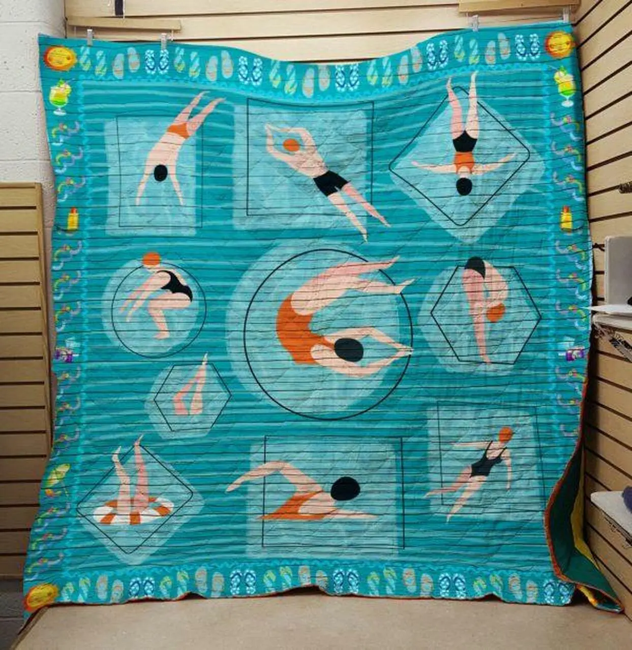 Swimming 2802062 Quilt Blanket Quilt and Home Decor