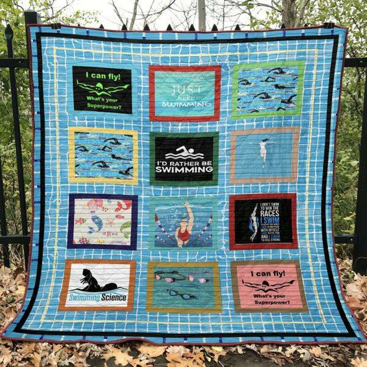 Swimming Passion Quilt Blanket Vd14 Aw Quilt and Home Decor
