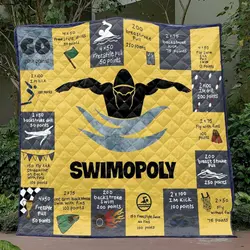 Swimopoly Cld1806113 Quilt Blanket and Home Decor