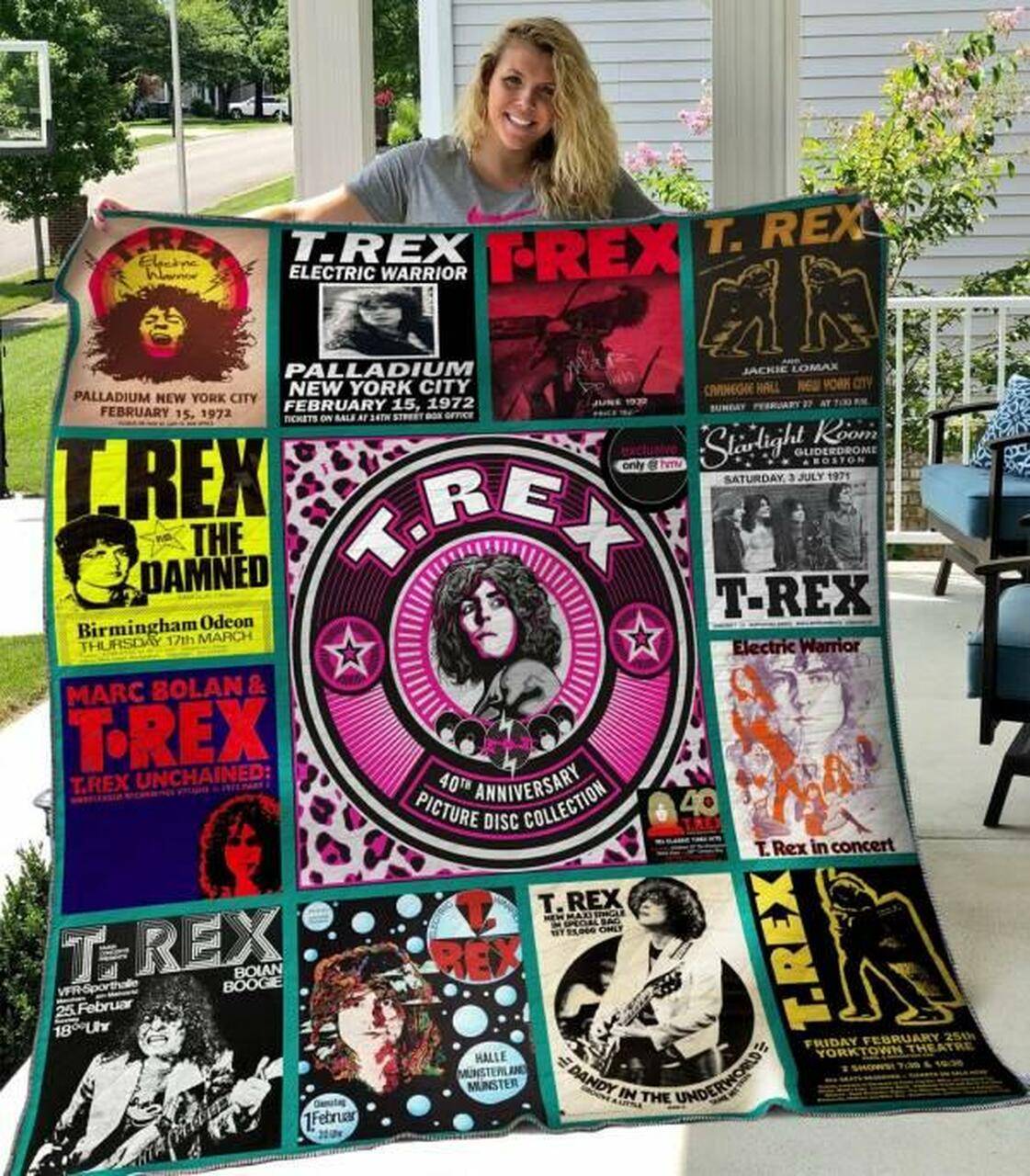 T Rex Quilt Blanket Hvt300536 Quilt and Home Decor