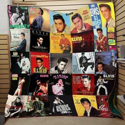 T000075 Elvis Presley Quilt Blanket Mockup and Home Decor
