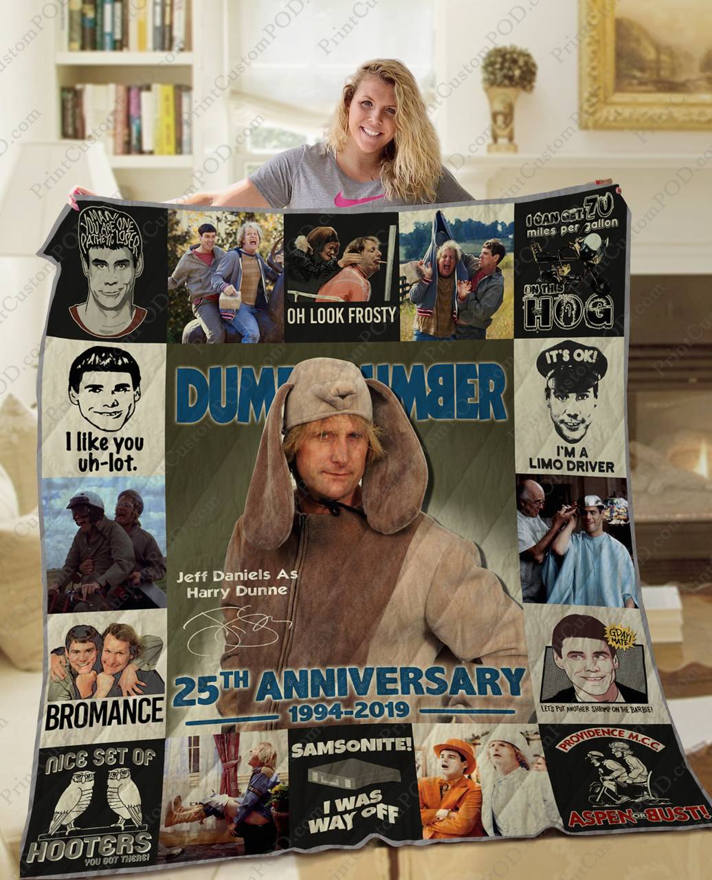 Ta - Dumb And Dumber Quilt Blanket Ver 3 and Home Decor