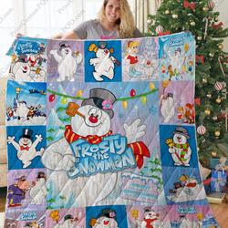 Ta - Frosty The Snowman Quilt Blanket and Home Decor