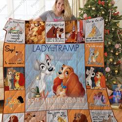 Ta - Lady And The Tramp Quilt Blanket and Home Decor