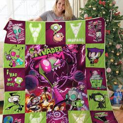 Ta - Zim Invader Quilt Blanket and Home Decor