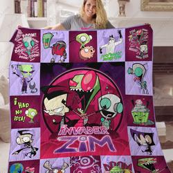 Ta - Zim Invader Quilt Blanket Ver 2 and Home Decor