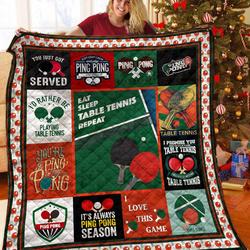 Table Tennis Quilt Blanket Bbb061145Ht and Home Decor
