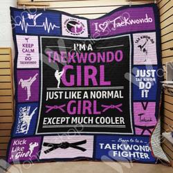 Taekwondo Girl Quilt Syy and Home Decor
