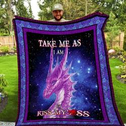 Take Me As I Am Dragon Washable Quilt P54 and Home Decor