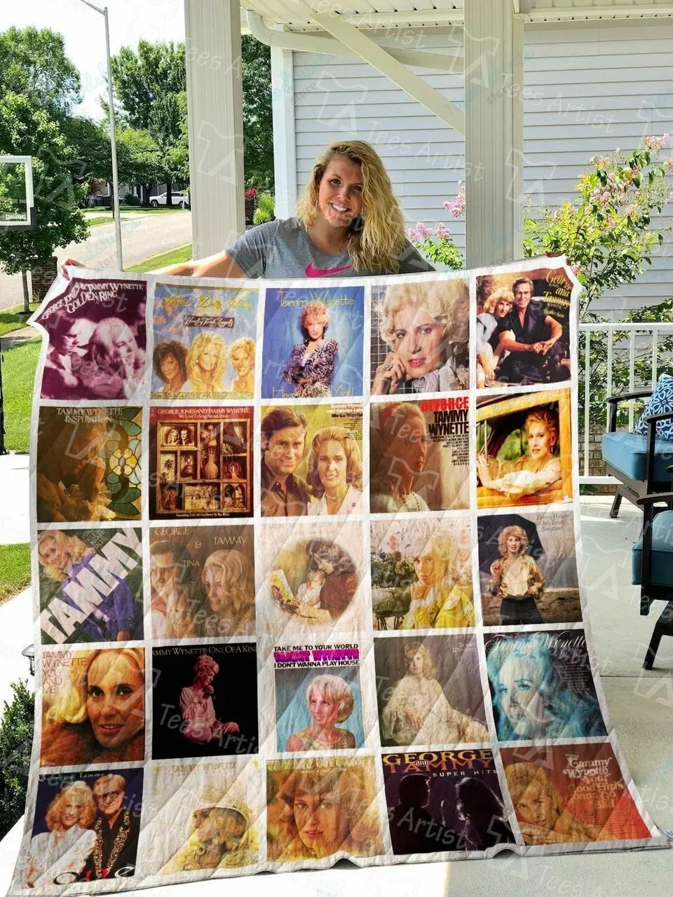 Tammy Wynette Quilt Blanket 0866 and Home Decor