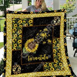 Tarantula Lovers Sunflower 3D Personalized Customized Quilt Blanket 1329 and Home Decor