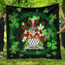 Taylor Ireland Irish Celtic Shamrock Knot Circle JFJ13482 3D Customized Quilt 2707 and Home Decor