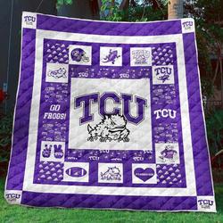 Tcu Horned Frogs Ver2 Blanket Th1507 Quilt and Home Decor