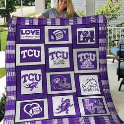 Tcu Horned Frogs Ver3 Blanket Th1507 Quilt and Home Decor