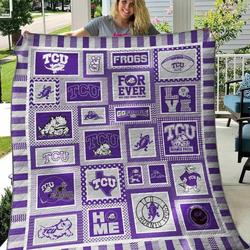 Tcu Horned Frogs Ver4 Blanket Th1507 Quilt and Home Decor