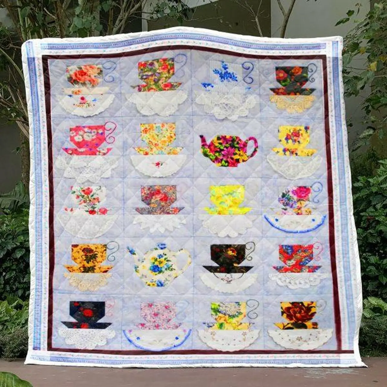 Tea Party Quilt Blanket Bn14 Quilt and Home Decor