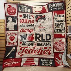 Teacher Quilt Blanket Dhc03021400Td and Home Decor