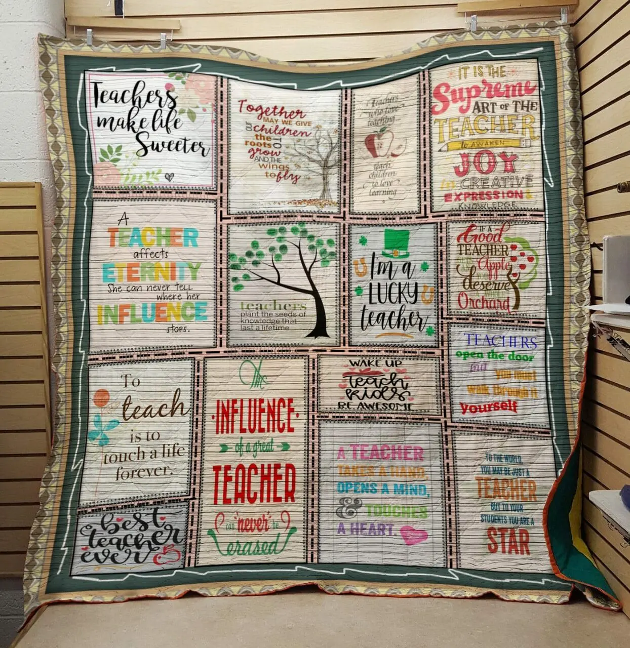 Teachers Make Life Sweeter Quilt and Home Decor