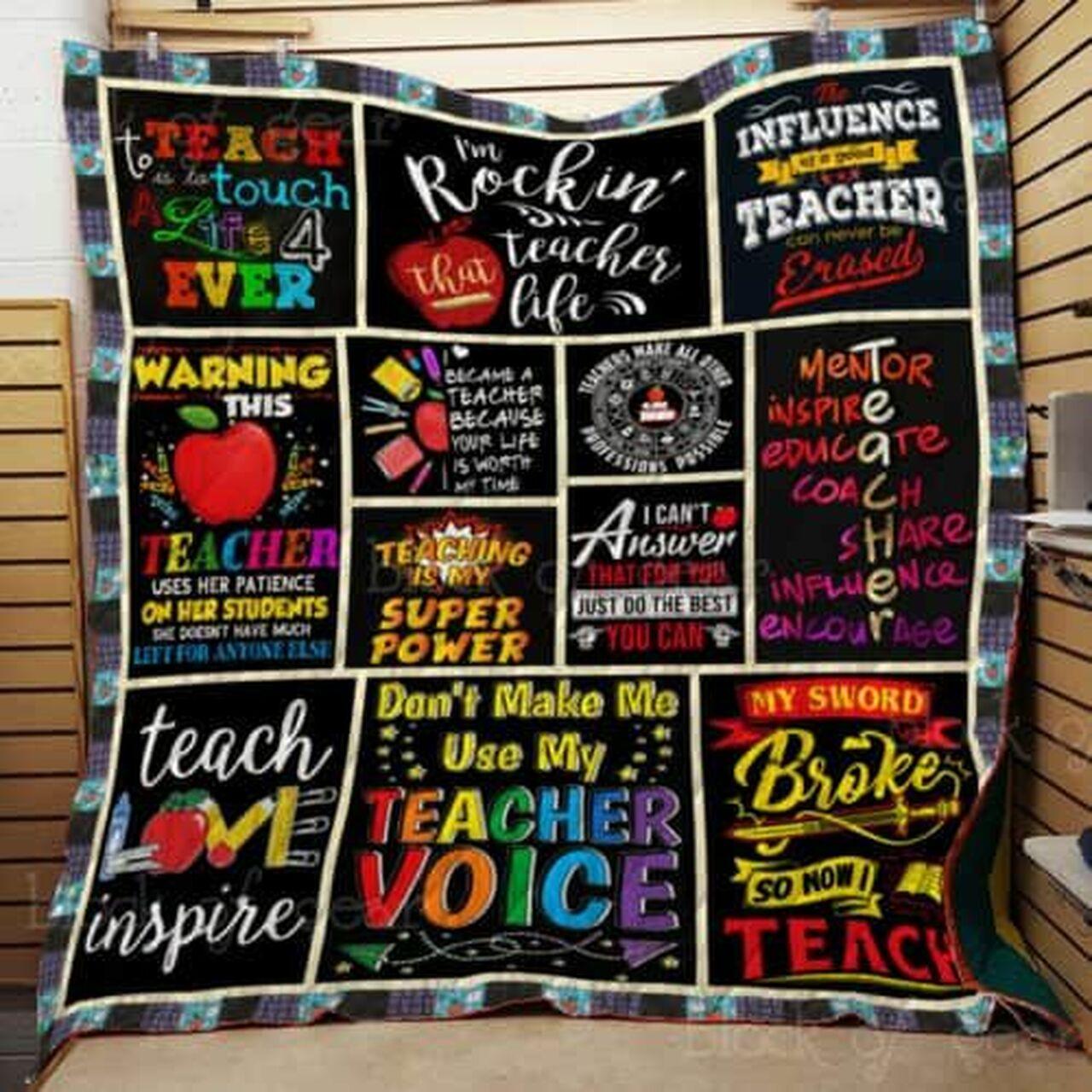 Teaching Is My Super Power Cl22100499Mdq Quilt Blanket and Home Decor