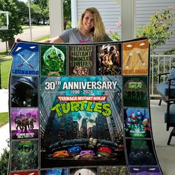 Teenage Mutant Ninja Turtles 30Th Anniversary Quilt Blanket Great Customized Blanket Gifts For Birthday Christmas Thanksgiving and Home Decor