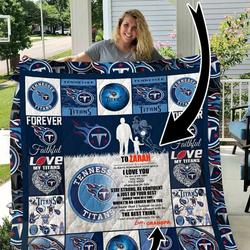 Tennessee Titans Personalized Name Quilt Blanket and Home Decor