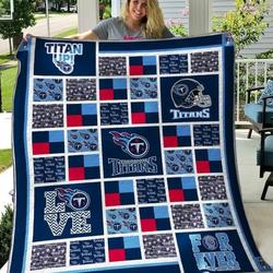 Tennessee Titans Quilt Blanket 02 and Home Decor