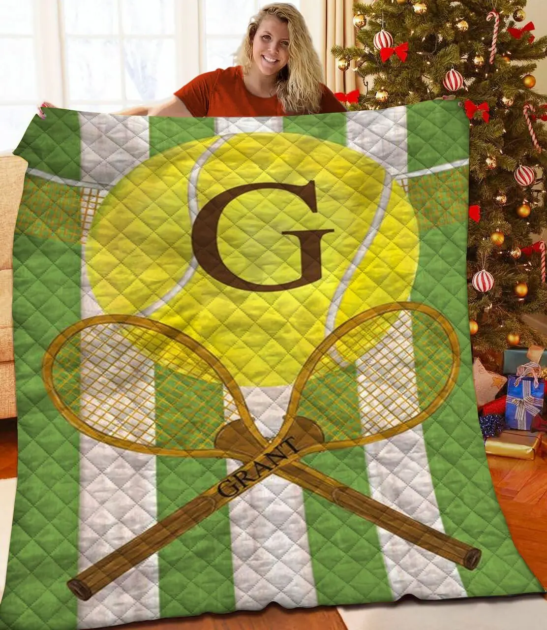 Tennis JFJ13511 3D Customized Quilt 2707 and Home Decor