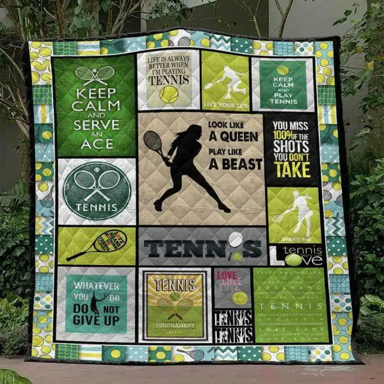 Tennis Play Like A Beast Quilt Blanket Vh09 Quilt and Home Decor