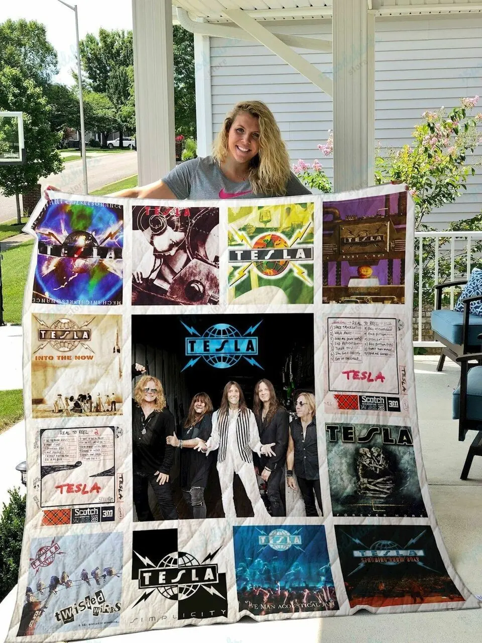 Tesla Quilt Blanket and Home Decor
