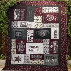 Texas Aggies Quilt Blanket Lv01  Quilt and Home Decor