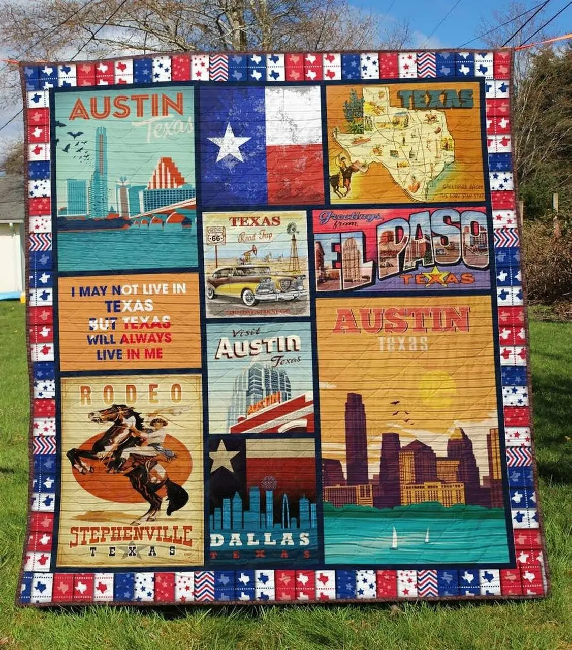 Texas Bi010703B Quilt Blanket and Home Decor