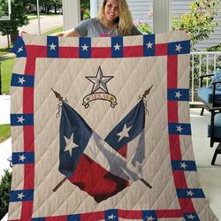 Texas Flag Quilt Blanket Great Customized Blanket Gifts For Birthday Christmas Thanksgiving and Home Decor