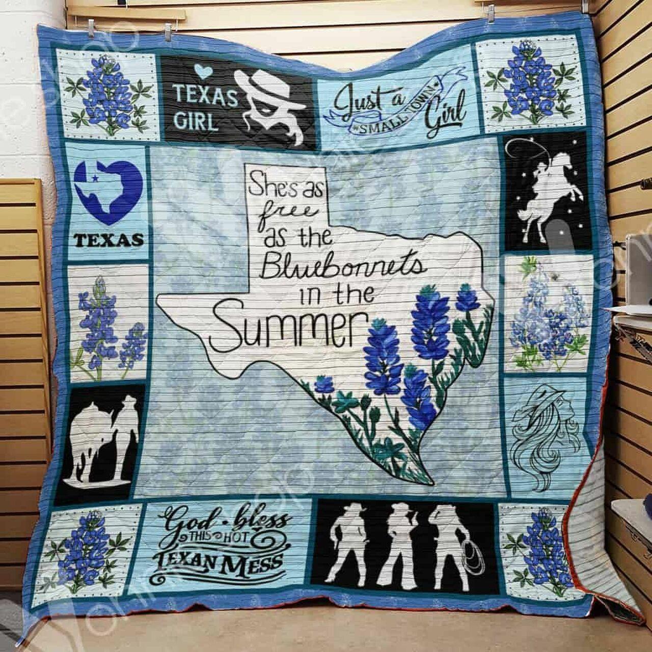 Texas Girl Quilt Blanket Dhc01021335Td and Home Decor