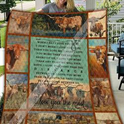 Texas Longhorn Cow Nt 02012011Kn Awesome LKI497 3D Customized Quilt Hip and Home Decor