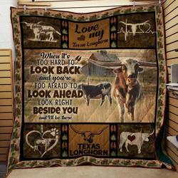 Texas Longhorn KC2509399CL Quilt Blanket and Home Decor