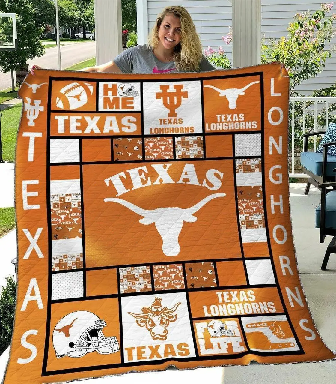 Texas Longhorns Quilt Blanket and Home Decor