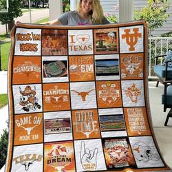 Texas Longhorns Ver3 Blanket Th1507 Quilt and Home Decor