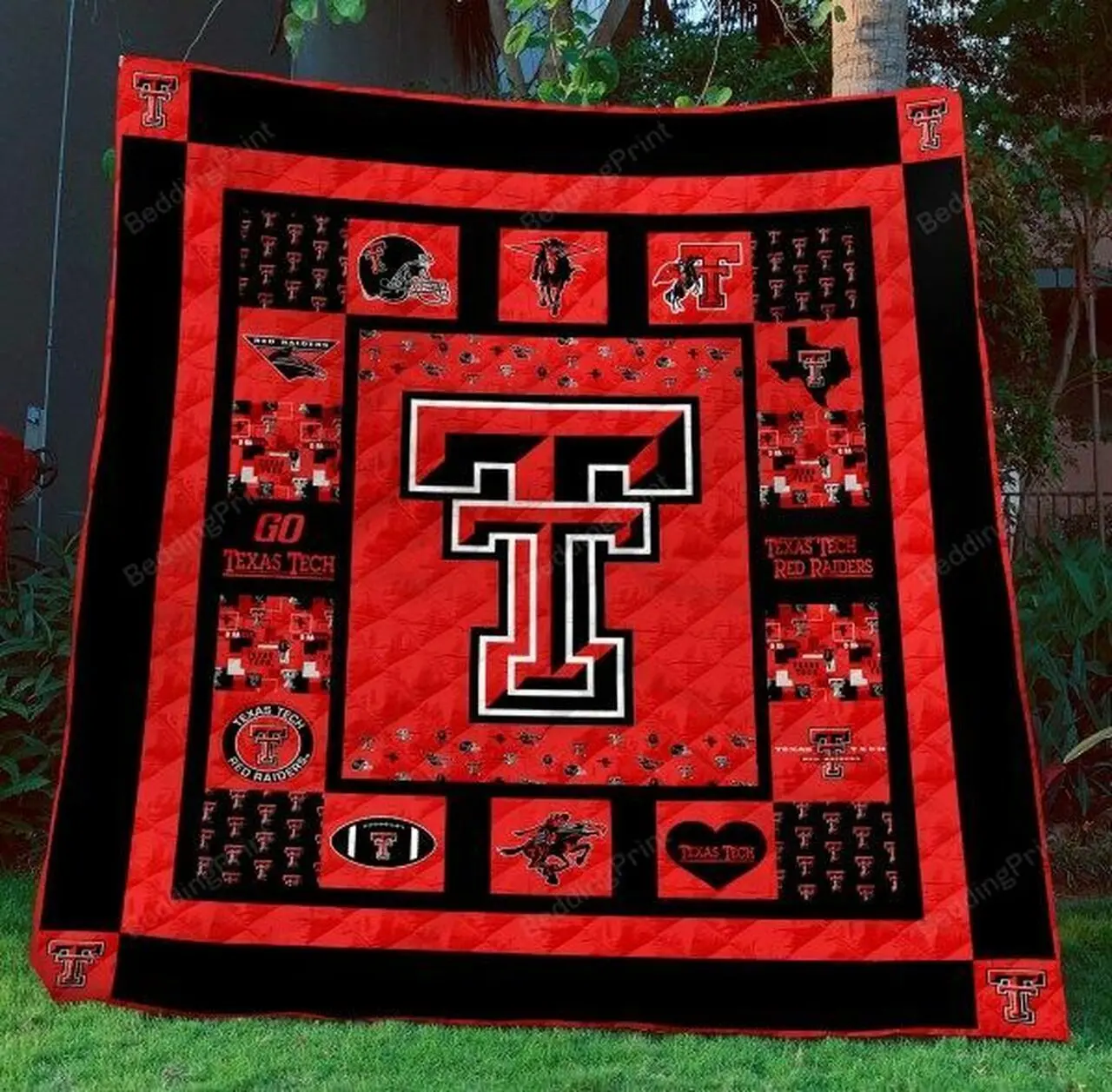 Texas Tech Red Raiders Ver1 Quilt Blanket and Home Decor