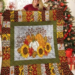 Thanksgiving JFJ13555 3D Customized Quilt 2707 and Home Decor
