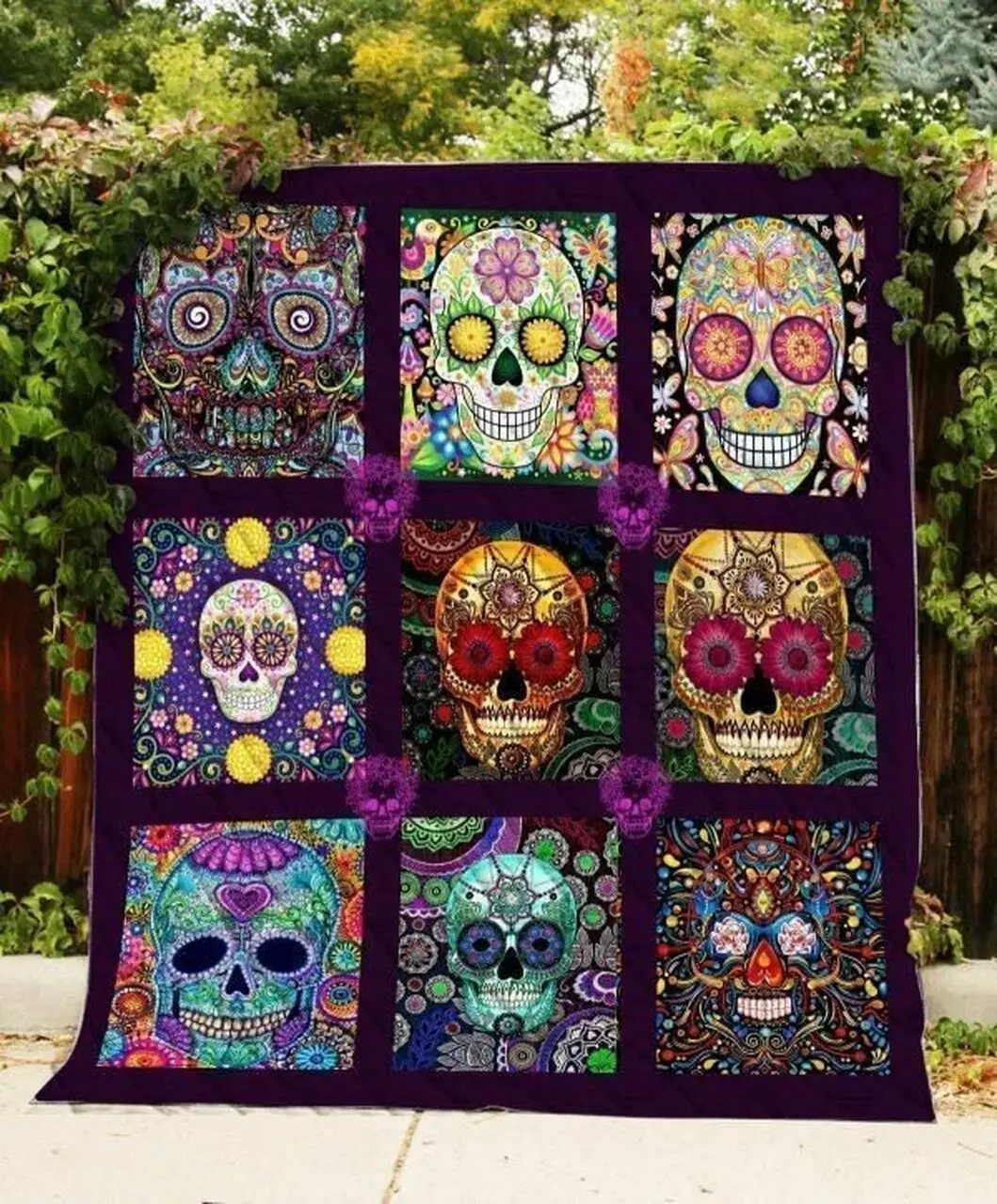 The Baddest In Town Skull Ah Quilt Derqhe and Home Decor