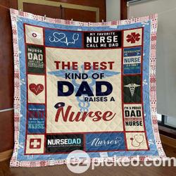 The Best Kind Of Dad Raises A Nure Pk300573 Quilt Blanket and Home Decor
